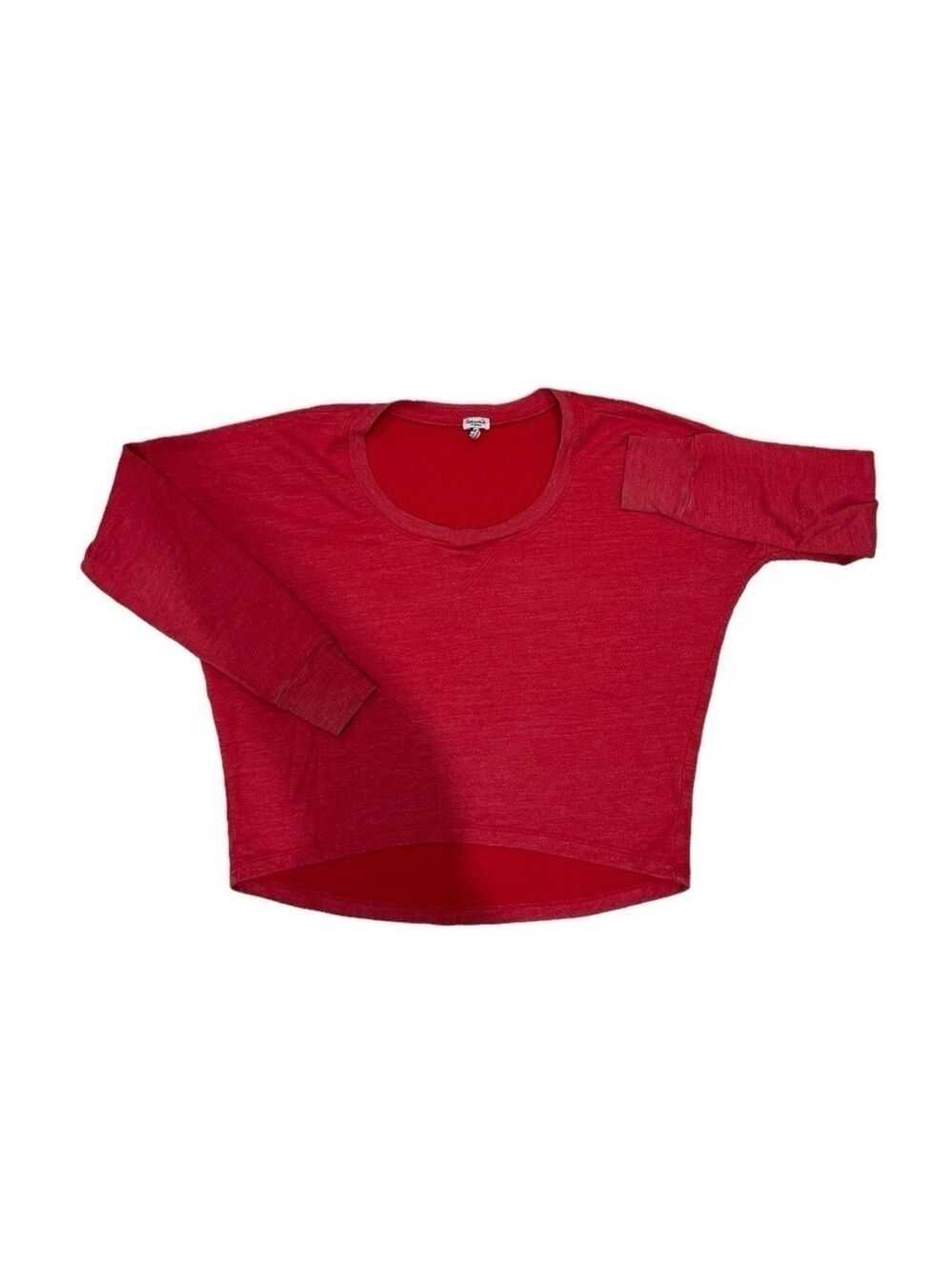 SPLENDID red high/low cropped sweatshirt - size XS